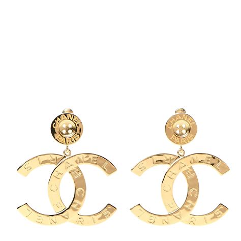 orange and gold button chanel paris earings|Chanel eternal 5 earrings.